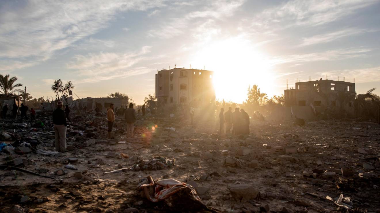 Imagen de una zona bombardeada en Gaza. Foto: EFE