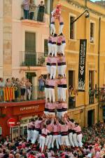 4 de 9 amb folre dels Xiquets de Tarragona. Foto: Alfredo González