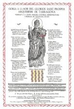 Goigs tarragonins en honor de sant Pròsper, amb lletra de Ricard Vives i música de Mn. J.Maideu i Auguet.