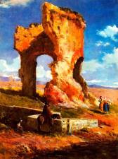 Ruinas romanas cerca de Cervera, 1863-1865. Mariano Fortuny. Acuarela sobre papel