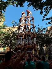 El 7d8 que van descarregar, per primer cop enguany, els Xiquets de Reus durant el mes de juliol. Foto: Cedida