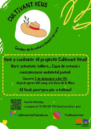 $!Cartell de Cultivant Reus. Foto: Cedida