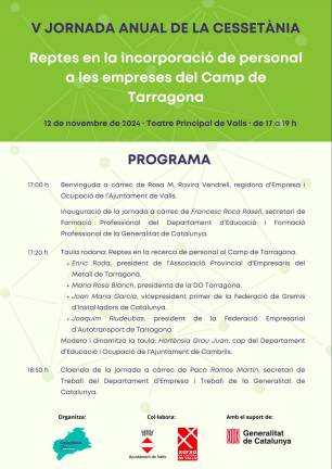 $!Programa de la V Jornada anual de la Xarxa Cessetània.