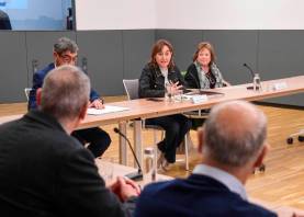 La consellera Sílvia Paneque reunida amb la Taula de Consens del Delta. Foto: ACN