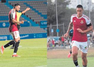 Antoñín y Pablo Fernández es la dupla atacante que ilusiona al aficionado grana. fotos: nàstic