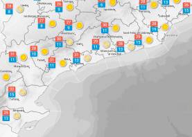 Dilluns, 16 de setembre: la calor anirà acompanyada de vent fort al sud