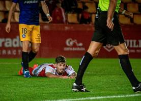 Álex Jiménez, que marcó ante el Celta Fortuna, amenaza a la Cultural. Foto: Nàstic