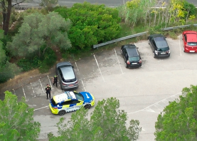 Imagen del dron en el lugar de los hechos. Foto: Guardia Urbana de Tarragona