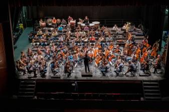 La Franz Schubert Filharmonia ensayando ayer en el Teatre Tarragona. Foto: Joan Carles Borrachero