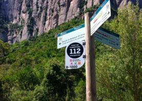 Señal de un punto de cobertura 112 en Montserrat.