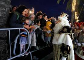 Instante durante la recibida a los Reyes el año pasado. Foto: Pere Ferré/DT