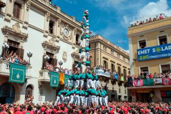 El 3d10fm que van carregar els Castellers de Vilafranca durant la diada de Sant Fèlix aquest any. Foto: marc bosch