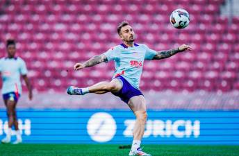 Aleix García en un entrenamiento con la selección española. Foto: RFEF