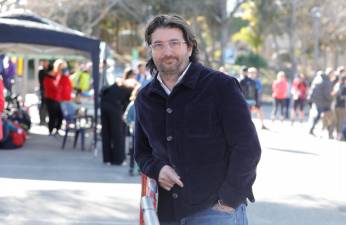 David Castera, en el parking exterior del Tennis Tarragona poco antes del homenaje a Carles Falcón. foto: pere ferré