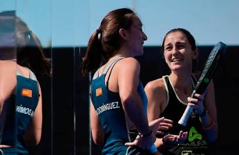 Ana Domínguez y Ainara Pozuelo, en el torneo egipcio. foto: instagram