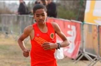 Abdessamad Oukhelfen, en el Campionat de Catalunya de cross de Mataró, con 14 años. foto: DT