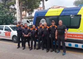 Equipo de voluntarios de Protección Civil de Calafell.