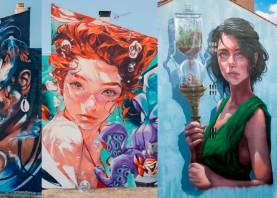 ‘Reina del mar’, de l’artista Filite; ‘Under the sea’, d’Asem i Manz; i ‘The Messenger’, d’Uri KHTR, entre els tres millors murals del món. Foto: Cedida