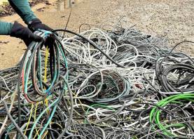 Imagen de archivo de cable recuperado por la Guardia Civil. Foto: Guardia Civil