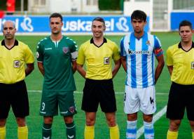 De Ena Wolf, en el centro, junto a Ander Gorostidi en su época en la Real Sociedad ‘B’. Foto: Cedida