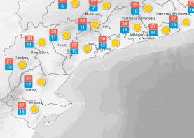 Diumenge, 15 de setembre: els termòmetres recuperen els 30 graus