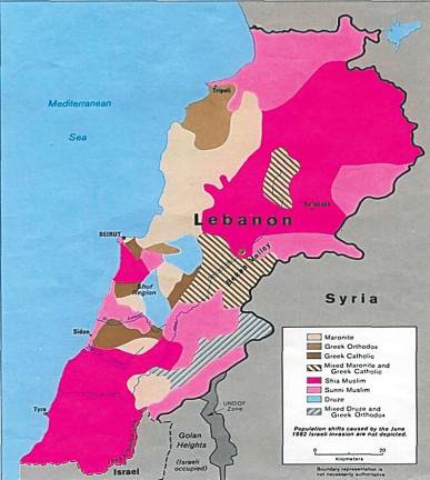 $!Las divisiones religiosas en Líbano