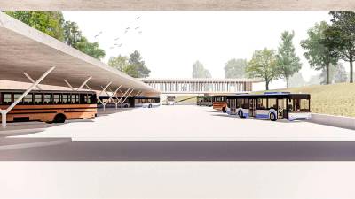 Foto de cómo quedará la futura estación de autobuses. Foto: © Graph Visual Studio