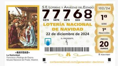 El número agraciado con el cuarto premio de la Lotería de Navidad, que ha caido en L’Ametlla y Tarragona