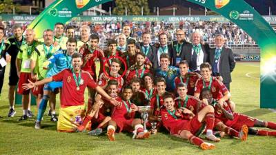Concha fue campeón con España Sub-19 en la Eurocopa de 2015. Foto: RFEF