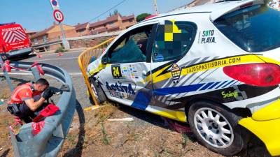 Siete personas han resultado heridas en el XIV Rally Villa de Fitero, en Navarra. Foto: EFE