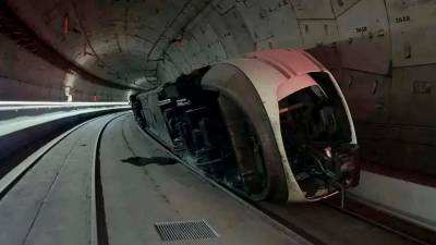 El tren que descarriló en el túnel de Atocha. Foto: Cedida