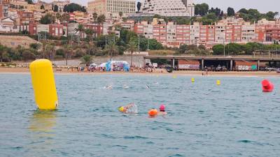 Vista de la prueba desde el mar. Foto: Club Natació Tàrraco