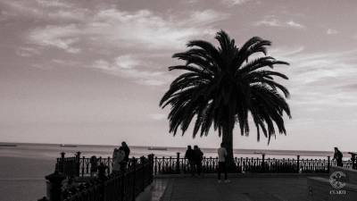 El Balcó del Mediterrani, punt de trobada per a persones que van a passejar. Foto: Adrià Cuartielles (@cuarti_05)