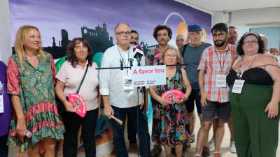 Félix Alonso en la rueda de prensa ofrecida hace pocos minutos por Sumar Tarragona. Foto: Jan Magarolas