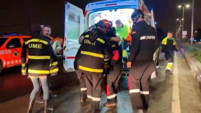 Captura de un video facilitado por la UME. El personal del tercer batallón de la Unidad Militar de Emergencias (UME) se ha desplegado en los municipios valencianos de Utiel y Requena. Foto: EFE