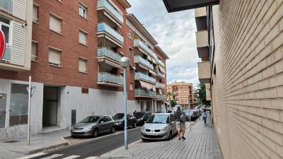 La calle Sant Jordi, esta mañana de jueves. Foto: I. Alcalá.