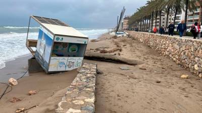 El temporal Nelson causó incidencias importantes en varias playas de la Costa Daurada. Foto: DT