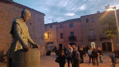 Acte de commemoració al Pont Vell de Montblanc dels cinc anys de la gran riuada que va afectar el municipi. Foto: Laura Rovira