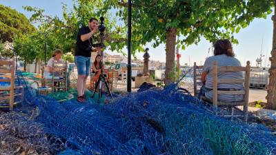 Grabación 360º del oficio de las remendadores, para la ruta inmersiva. Foto: Patronat de Turisme de Cambrils