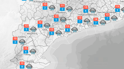 La previsió meteorològica per aquest dijous, 23 de febrer. Foto: Meteocat