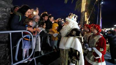 Instante durante la recibida a los Reyes el año pasado. Foto: Pere Ferré/DT