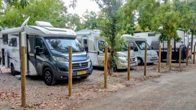 El área para autocaravanas en Vilafranca.