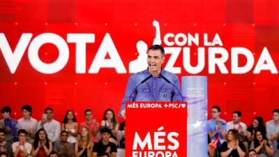 Sánchez sigue siendo el candidato mejor considerado, con una puntuación de 4,3. FOTO: EFE