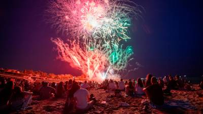 Imagen de los fuegos artificiales de la Pirotecnia Poleggi de Canepina. Foto: Marc Bosch