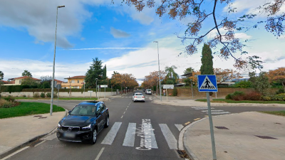 Una imatge de l’accés a la urbanització i al camí de Blancafort. Foto: Google Maps