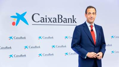 Gonzalo Gortázar, consejero delegado de CaixaBank, en la presentación de resultados. Foto: CaixaBank