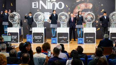 Imagen de un momento del sorteo del Niño. Foto: Loterías y Apuestas del Estado