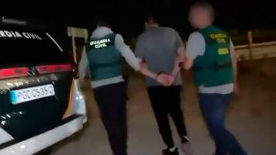 Imagen del momento de la detención. Foto: Guardia Civil