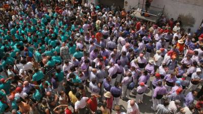 Imagen de una de las diadas castelleras de La Bisbal del Penedès. Foto: Pere Toda