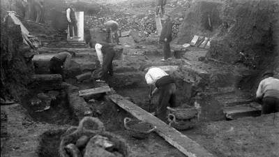 L’àrea d’enterraments fou excavada en gran part per mossèn JoanSerra i Vilaró, entre els anys 1926 i 1931. FOTO: cedida
